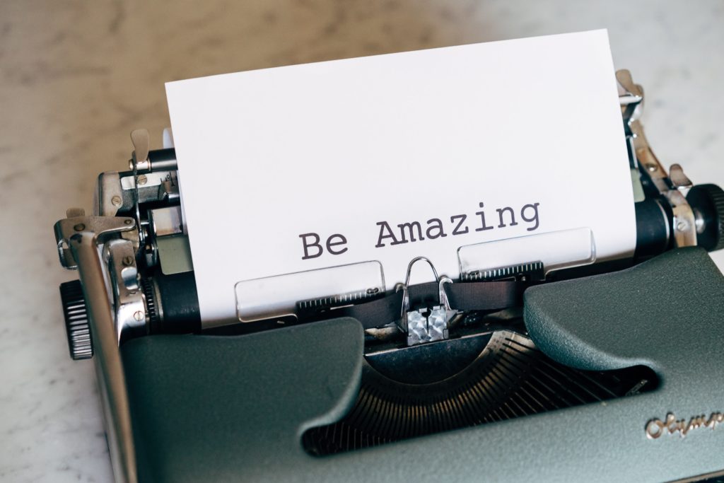 affirmations on a type writer, better motivation for success