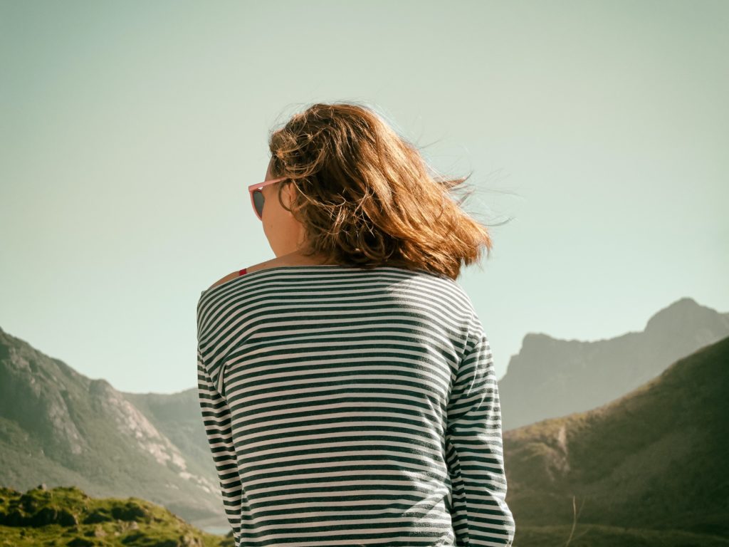 person doing mindfulness meditations