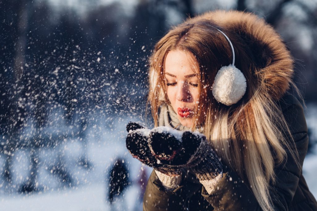 person celebrating holidays with wellness tips